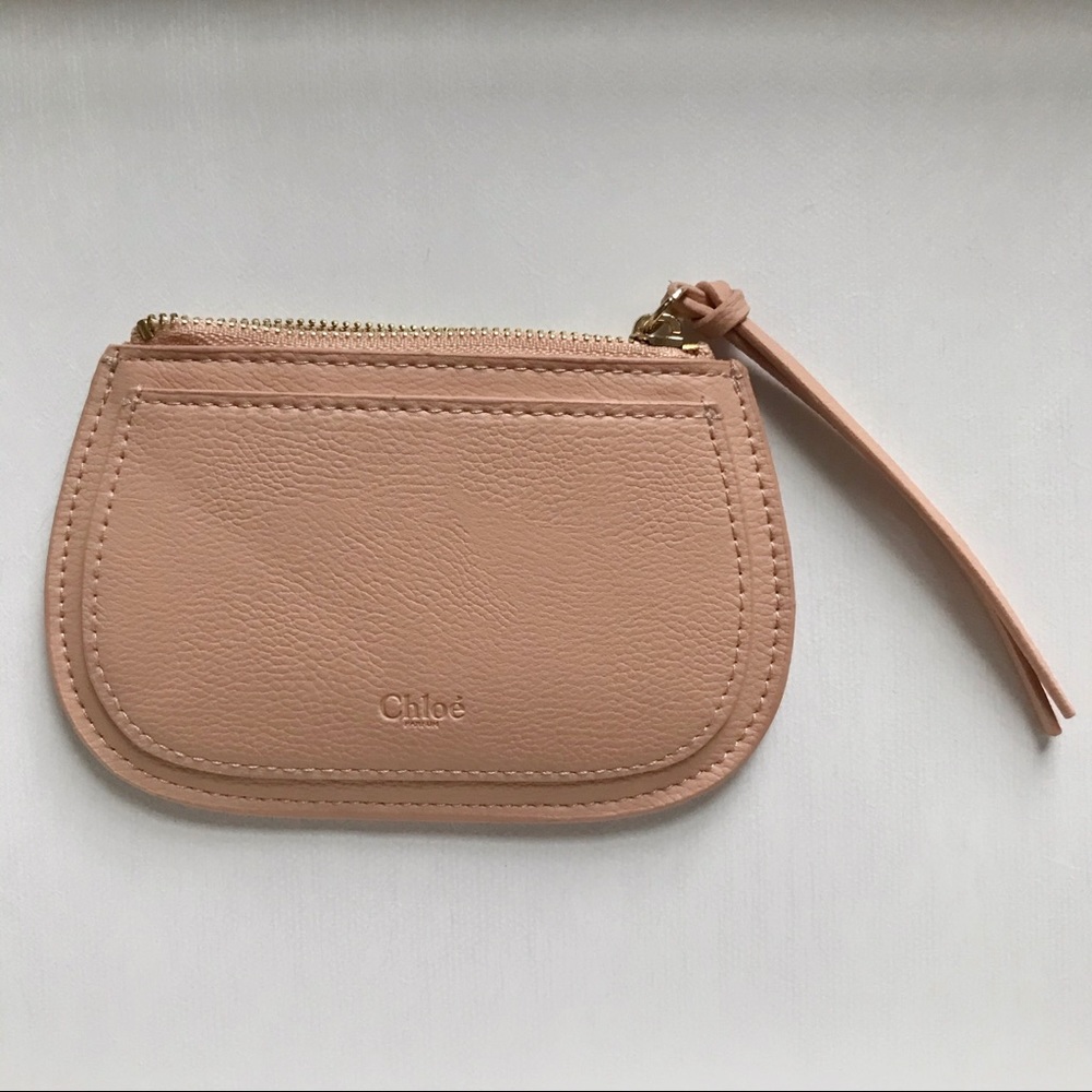 CHLOE blush pink coin purse